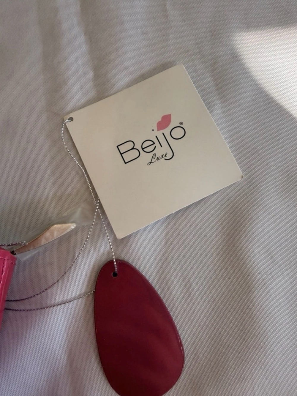NWT Beijo “Pinky Promise” Fuschia & Petal Pink Women’s Purse With Dust Bag - Picture 5 of 11